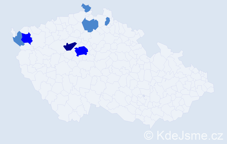 Příjmení: 'Kovalenko', počet výskytů 11 v celé ČR