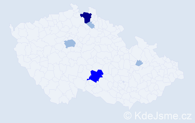 Příjmení: 'Gatterová', počet výskytů 10 v celé ČR