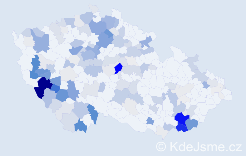 Příjmení: 'Míšková', počet výskytů 659 v celé ČR