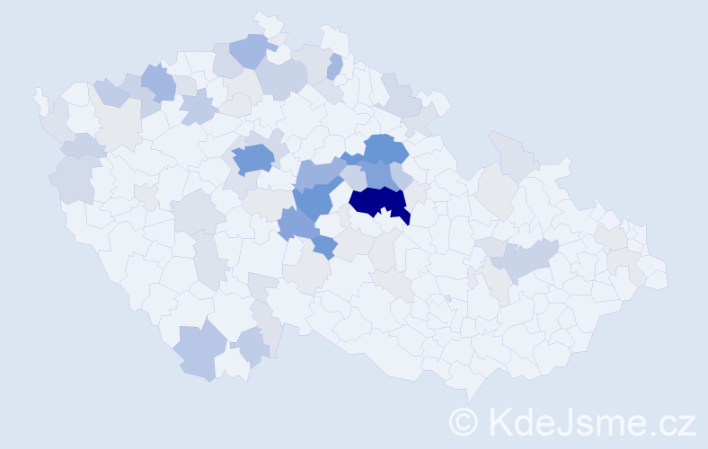 Příjmení: 'Bleha', počet výskytů 277 v celé ČR