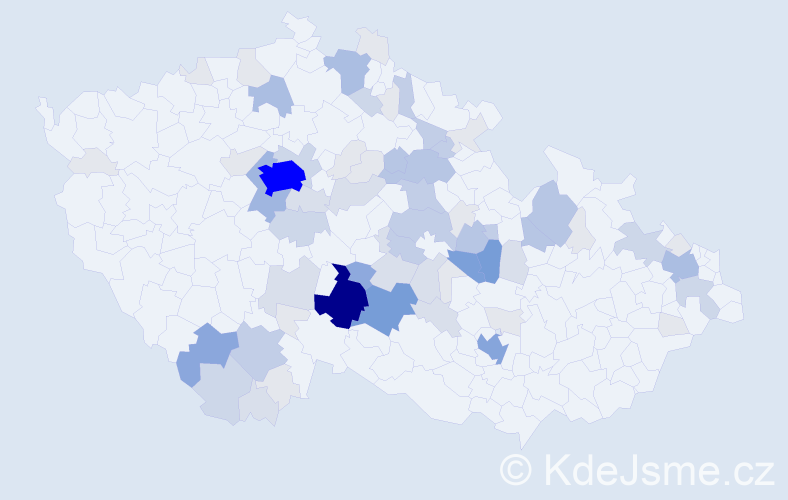 Příjmení: 'Paclíková', počet výskytů 275 v celé ČR
