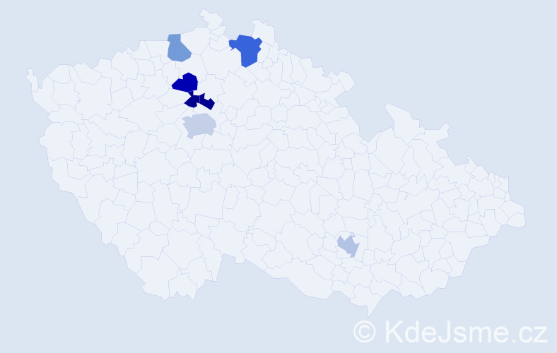 Příjmení: 'Gavryliuk', počet výskytů 9 v celé ČR