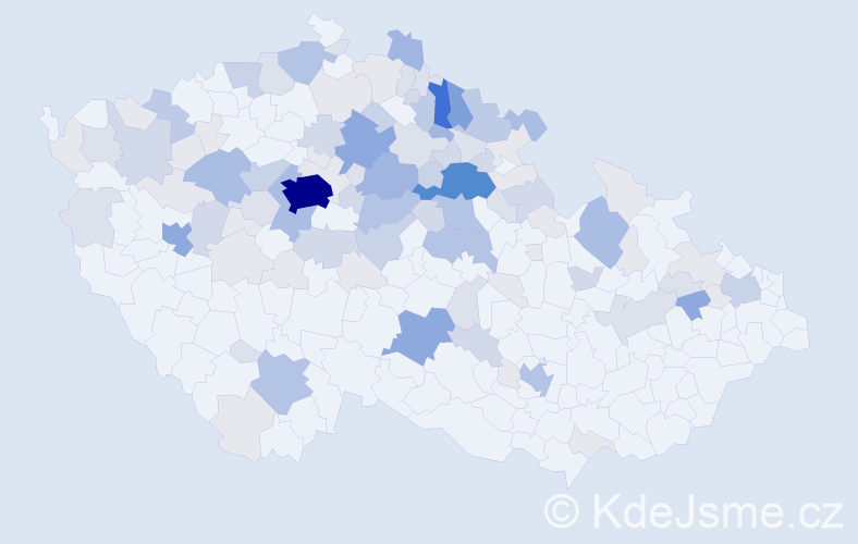 Příjmení: 'Hamáčková', počet výskytů 374 v celé ČR