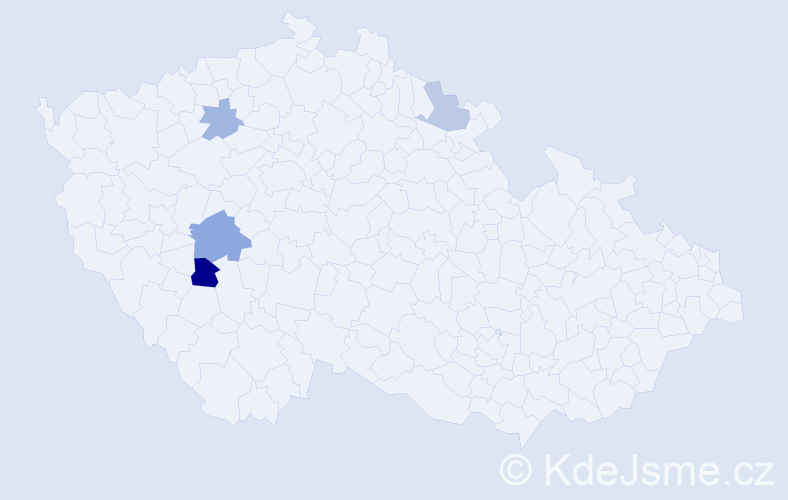 Příjmení: 'Dzamková', počet výskytů 6 v celé ČR