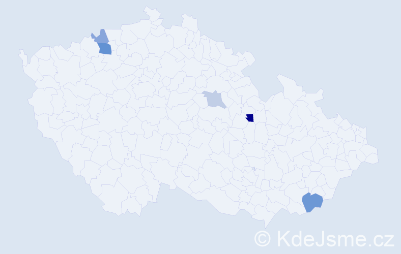 Příjmení: 'Kozempel', počet výskytů 9 v celé ČR