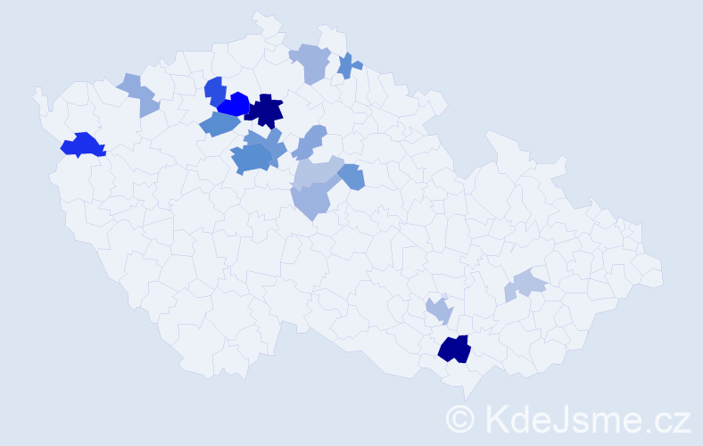 Příjmení: 'Patskan', počet výskytů 68 v celé ČR
