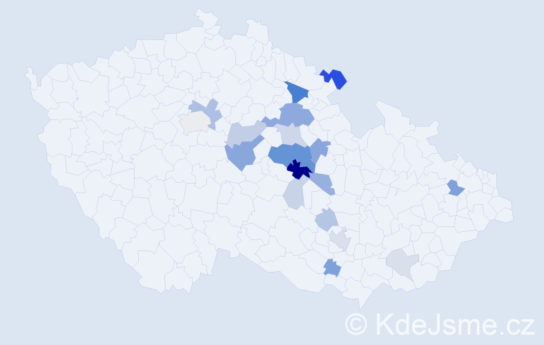 Příjmení: 'Kopiště', počet výskytů 51 v celé ČR