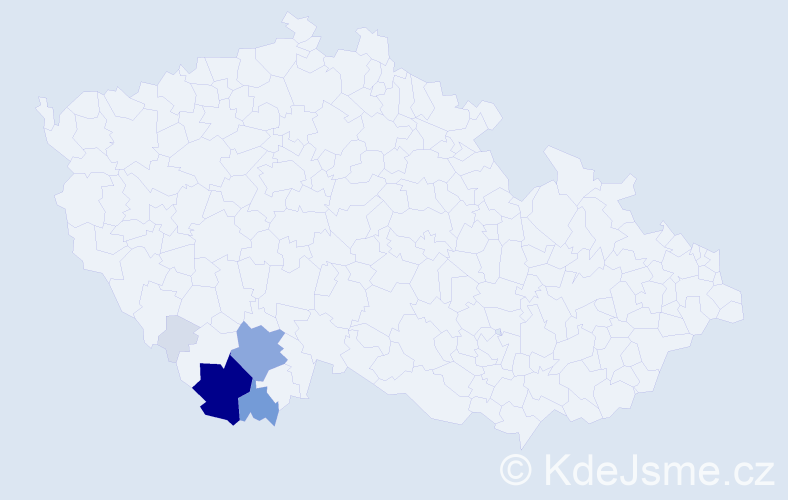 Příjmení: 'Cifreundová', počet výskytů 30 v celé ČR