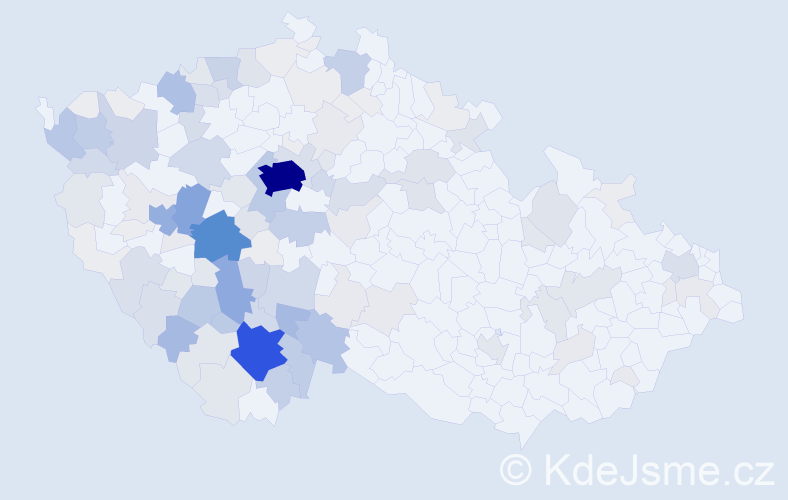 Příjmení: 'Vondrášková', počet výskytů 661 v celé ČR
