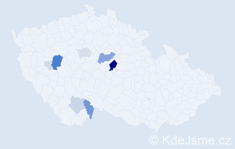 Příjmení: 'Knittichová', počet výskytů 15 v celé ČR