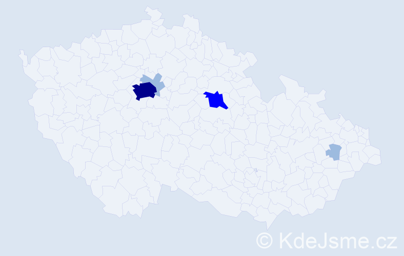 Příjmení: 'Awwadová', počet výskytů 9 v celé ČR