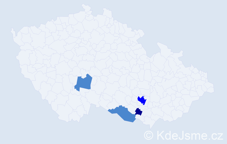 Příjmení: 'Danielowitz', počet výskytů 7 v celé ČR