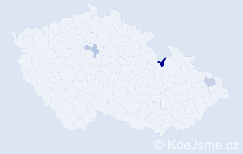 Příjmení: 'Báliková', počet výskytů 8 v celé ČR