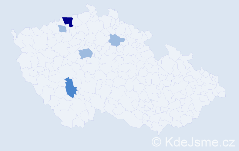 Příjmení: 'Voth', počet výskytů 9 v celé ČR