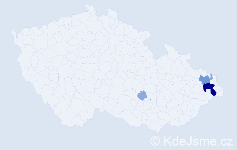 Příjmení: 'Wyková', počet výskytů 10 v celé ČR