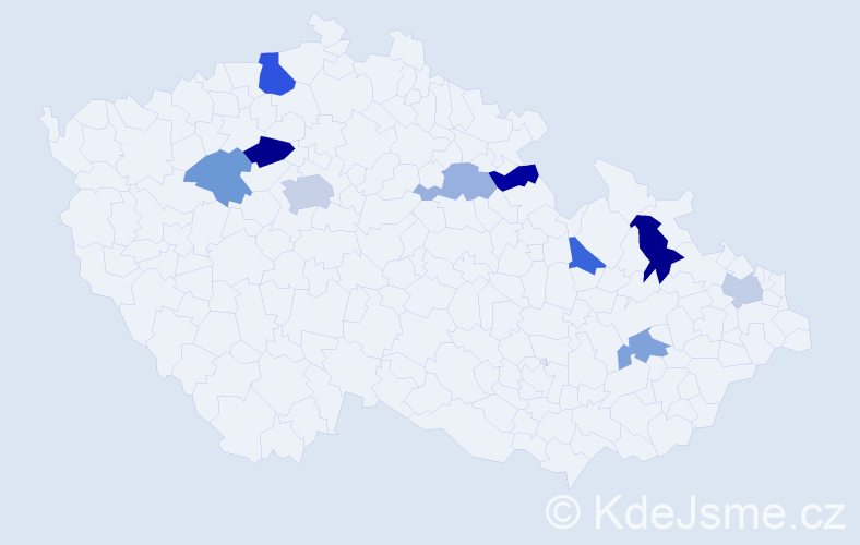 Příjmení: 'Reed', počet výskytů 16 v celé ČR