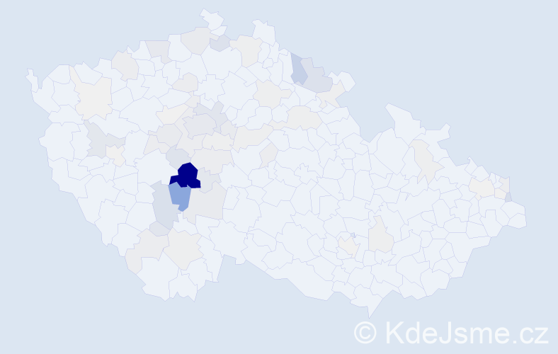 Příjmení: 'Štemberková', počet výskytů 205 v celé ČR