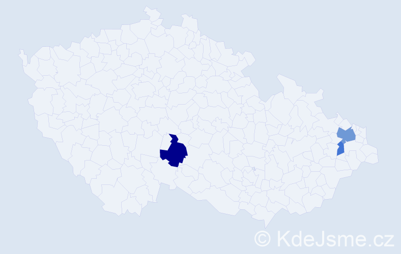 Příjmení: 'Goldír', počet výskytů 6 v celé ČR