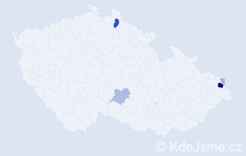 Příjmení: 'Frkala', počet výskytů 12 v celé ČR