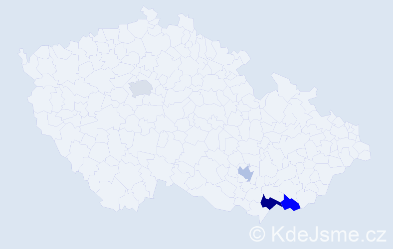 Příjmení: 'Stolarski', počet výskytů 5 v celé ČR