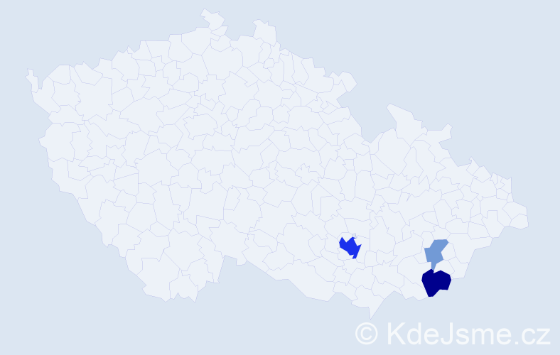 Příjmení: 'Balšík', počet výskytů 9 v celé ČR
