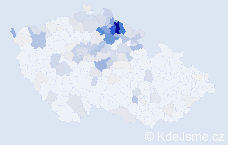 Příjmení: 'Buchar', počet výskytů 403 v celé ČR