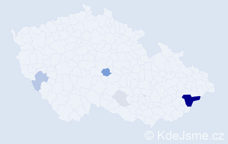 Příjmení: 'Zádilská', počet výskytů 27 v celé ČR
