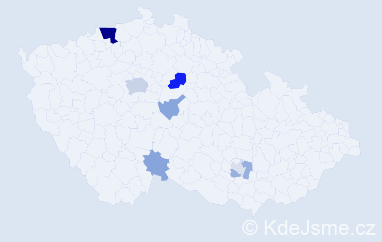 Příjmení: 'Parschová', počet výskytů 19 v celé ČR