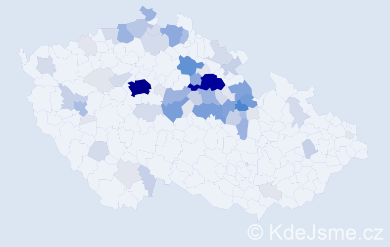 Příjmení: 'Vyčítal', počet výskytů 261 v celé ČR