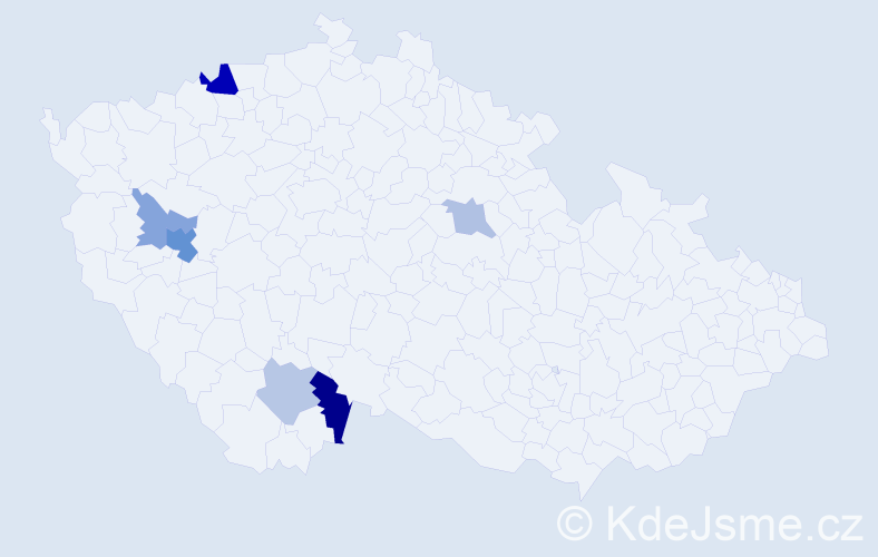 Příjmení: 'Karezová', počet výskytů 12 v celé ČR