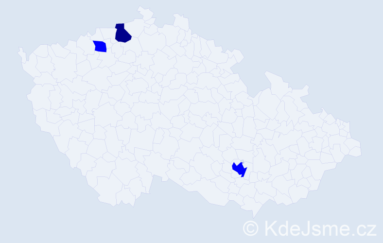 Příjmení: 'Wiese', počet výskytů 4 v celé ČR