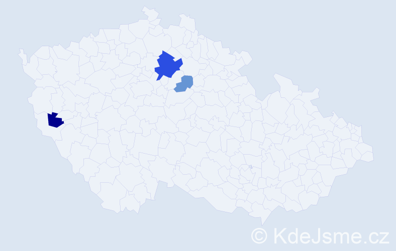 Příjmení: 'Krubert', počet výskytů 16 v celé ČR