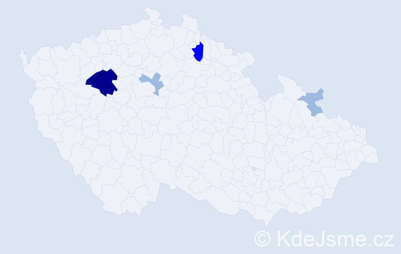Příjmení: 'Wawrzyniaková', počet výskytů 9 v celé ČR