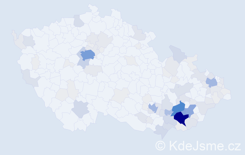 Příjmení: 'Obdržálek', počet výskytů 390 v celé ČR