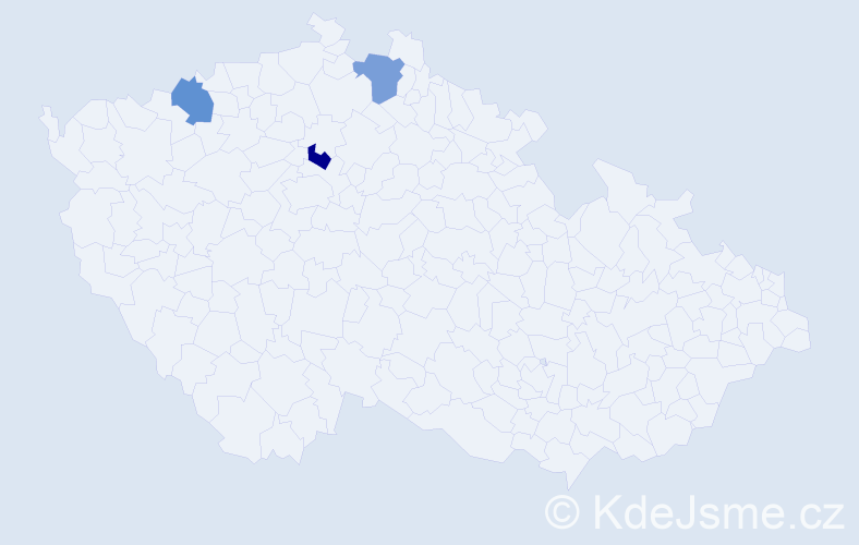 Příjmení: 'Paustová', počet výskytů 3 v celé ČR