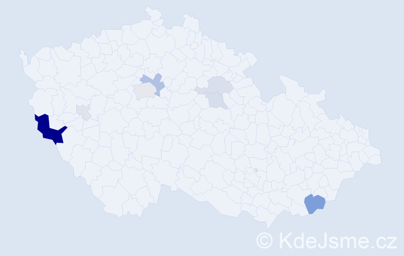 Příjmení: 'Uškrtová', počet výskytů 19 v celé ČR