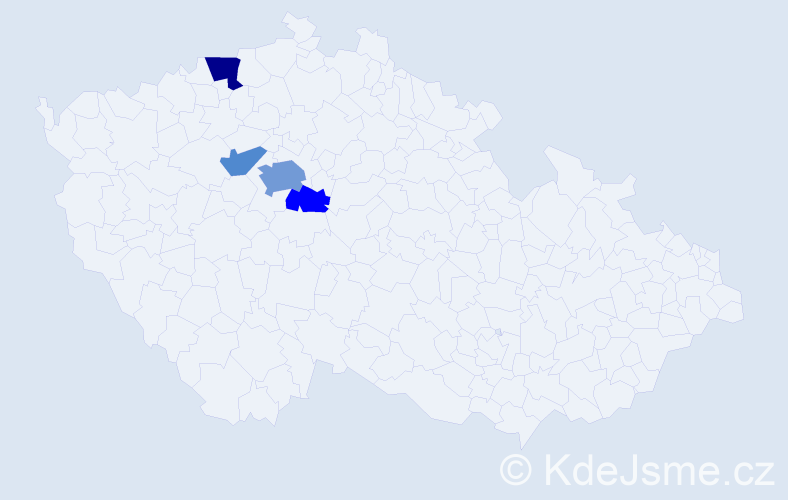 Příjmení: 'Laversová', počet výskytů 9 v celé ČR