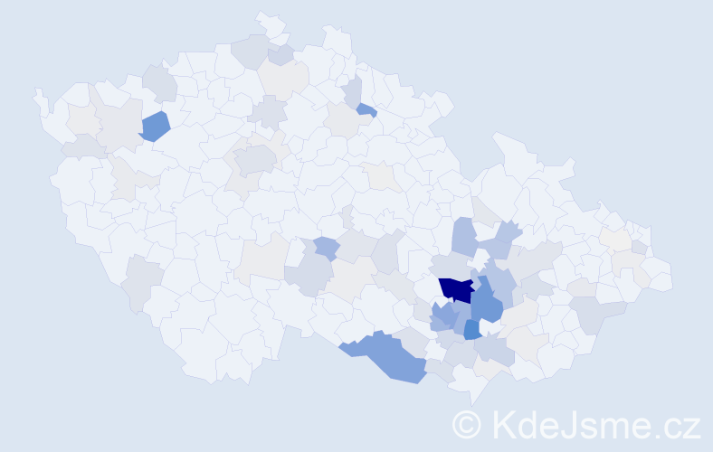 Příjmení: 'Zukalová', počet výskytů 316 v celé ČR