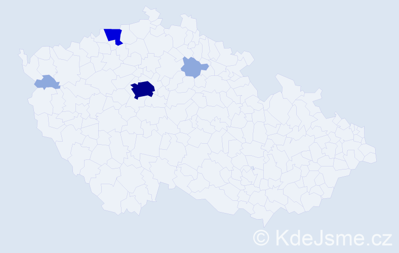 Příjmení: 'Kirilov', počet výskytů 15 v celé ČR
