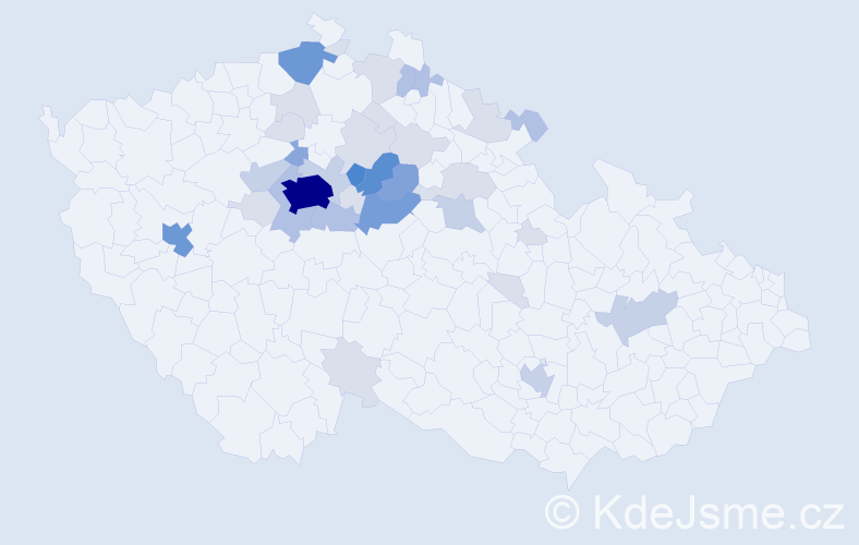 Příjmení: 'Cabrnochová', počet výskytů 117 v celé ČR