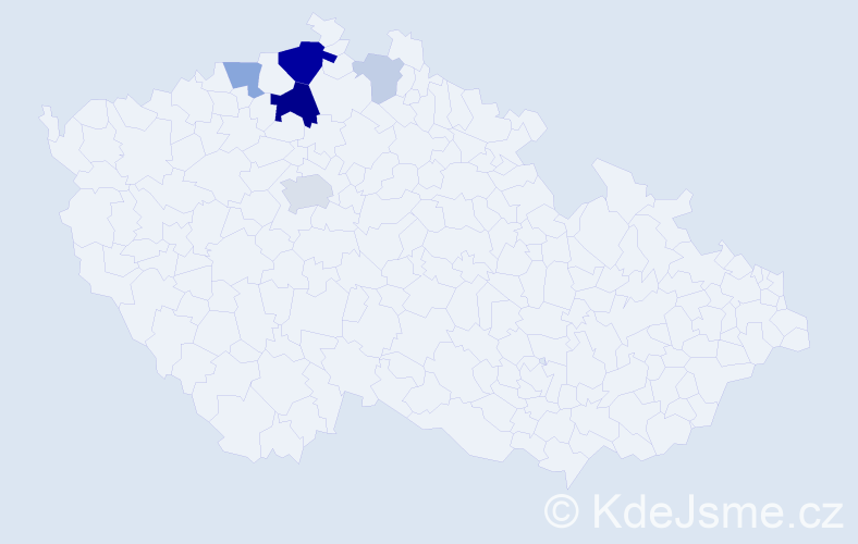 Příjmení: 'Feistnerová', počet výskytů 19 v celé ČR