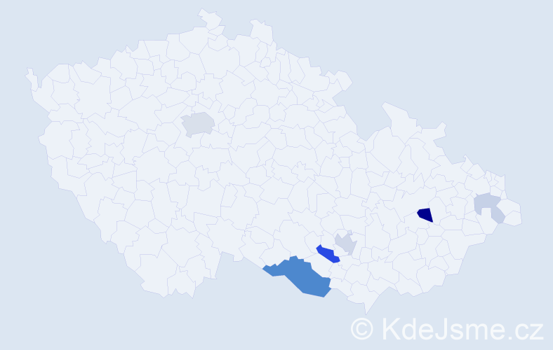 Příjmení: 'Hussová', počet výskytů 16 v celé ČR