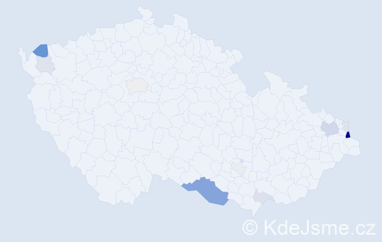 Příjmení: 'Pawelková', počet výskytů 30 v celé ČR