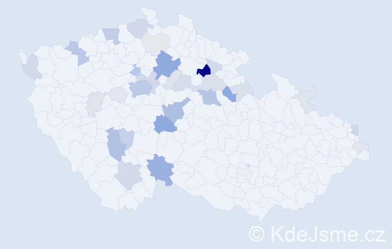 Příjmení: 'Písecký', počet výskytů 128 v celé ČR