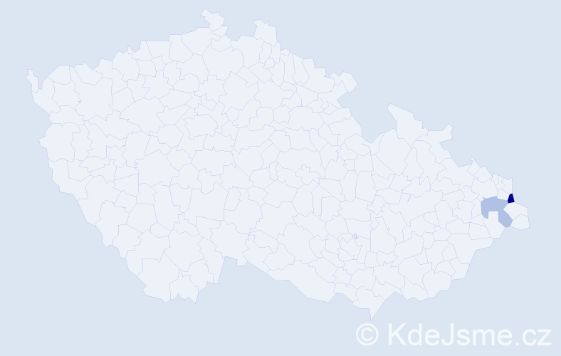 Příjmení: 'Varcop', počet výskytů 10 v celé ČR