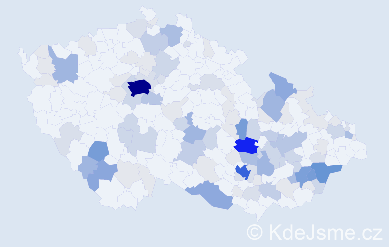 Příjmení: 'Řezníková', počet výskytů 368 v celé ČR