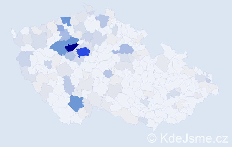 Příjmení: 'Frolík', počet výskytů 554 v celé ČR