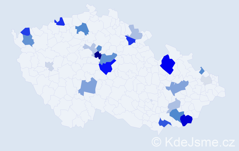 Příjmení: 'Černušková', počet výskytů 52 v celé ČR