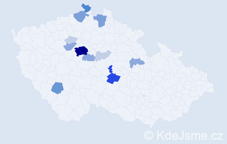 Příjmení: 'Krenková', počet výskytů 43 v celé ČR
