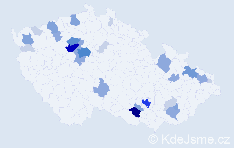 Příjmení: 'Geyer', počet výskytů 83 v celé ČR